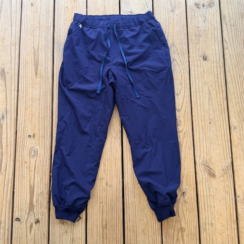 FIGS Jogger Scrub Pants Unisex XS Navy Blue Drawstring Elastic Waist
